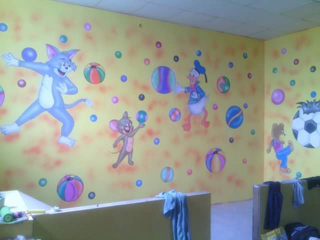 wall catoon art
